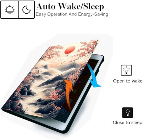 for Microsoft Surface Pro 8-13" 2021 Tablet Case,Auto Wake/Sleep,Adjustable Stand Protective Cover - Chinese Style Landscape