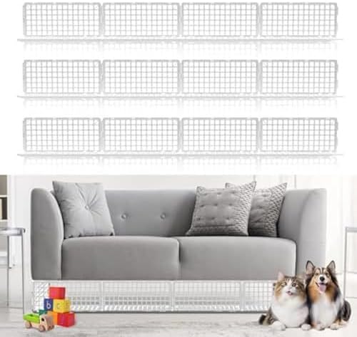 12PCS Modular Pet Playpen Panels Safe, Black | Lightweight Design for Furniture Gaps, Multifunctional Use, Easy Assembly Under Bed Blocker
