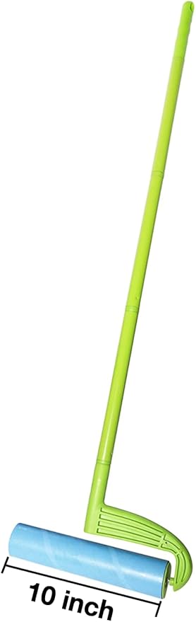 Leo Large 10-Inch Wide Lint Roller Refills 25 Sheets with extendable Handle to 45 inch for Lint Removers Household Cleaning Easily Remove Pet Hair Dust and Debris from Floors Carpets and Furniture