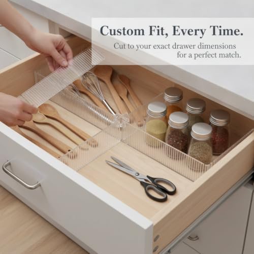 Drawer Organizer Divider, PET | Tailoring Pieces, Modern Drawer Separator, Desk Drawer Customization, For Beauty Aficionados