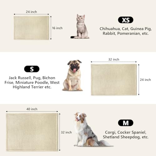 furrybaby Pet Blanket, Soft Warm Sherpa Fleece Bed Blanket for Small Pets