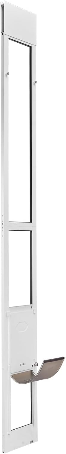 VEVOR Dog Door for Sliding Glass Door, 91 to 96 in Adjustable Height, Aluminum Alloy Frame with Metal Rotating Hinges, Lock Design, 8 1/4 x 12 1/4 in Flap, Sliding Glass Pet Door for Renters | For Small Dogs and Pets, 91 to 96 in Adjustable Height, Alu...
