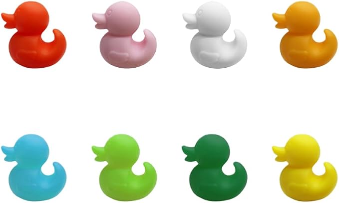 Homoyoyo Duck Self-Adhesive Cable Clips 8 Pcs Cartoon Cable Holders for Desk Wall and Car Cute Cord Management for Charger Cables and Wire Organization Compact Manager