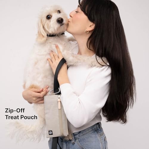 Cleverpup Porter 2-in-1 Dog Gear Travel Backpack - 10 Pockets, Sand