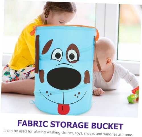 MAGICLULU 1pc Foldable Storage Basket for Pets Sky- Portable Organizer for Toys Laundry and Sundries Handles for Bedroom Nursery and Bathroom