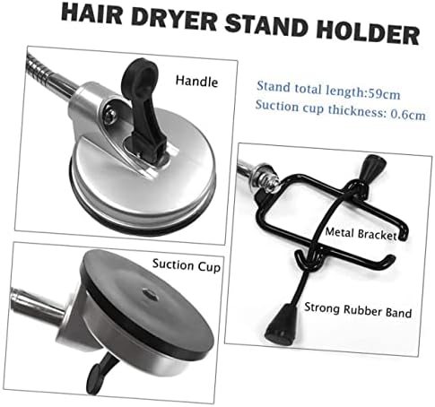Rotating Hair Dryer Holder with Suction Cup Bracket Design for Effortless Styling Securely Supports All Hair Dryers for Home Use and Pet Grooming
