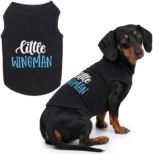Parisian Pet Dog Shirt – 100% Cotton Shirts for Large Dogs – Sleeveless Black Puppy Vest – Lightweight and Breathable Pet Apparel – Funny Summer Boy Dog Clothes - Stretchy Cute T Shirts for Dogs