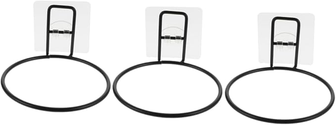 1Set Self Adhesive Pet Bowl Wall Bracket Dog Feeding Bowl Rack for Cats Dogs Space Saving Design for Wall Mounted Food and Water Holders Black