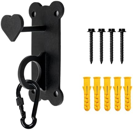 ESPETS Dog Tie-Out Leash Holder for Wall, Pet Leash & Accessory Hook（Black）
