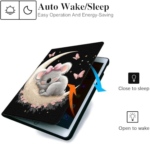 for Samsung Galaxy Tab A 8.0 2017 Model T380/T385 Tablet Case,Auto Wake/Sleep,Adjustable Stand Protective Cover - Wolf Northern Lights