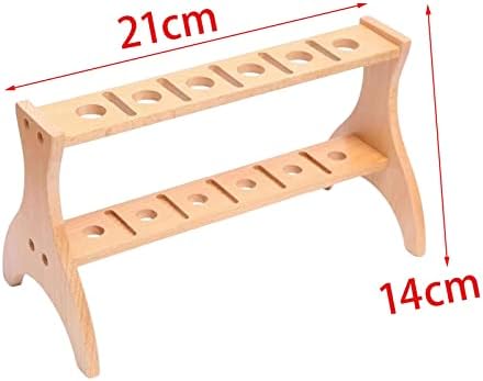 Duiaynke Wood Scissors Holder Scissors Rack Lightweight Scissors Storage Holder for Combs Barber Tools Pet Grooming Salon Hair Stylist