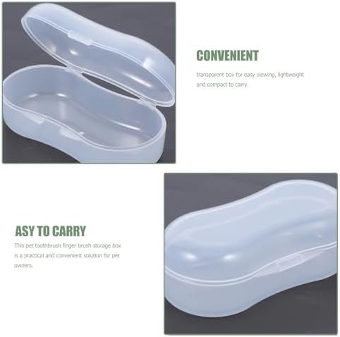 UPKOCH 20pcs Pet Finger Toothbrush Storage Box Pp Case for Pet Owners