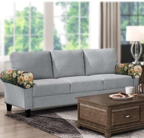 Armrest Covers for Sofa Art Floral Couch Arm Covers Soft Furniture Protector Scratch-Resistant Sofa Arm Covers Protect and Decorate Your Sofa