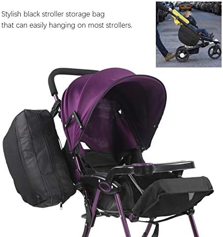 HERCHR Baby Stroller Storage Bag, Multifunctional Baby Stroller Hanging Bag Organizer Bag Stroller Organizer Non Slip Straps Stroller Holder for Stroller, Umbrella and Pet Stroller