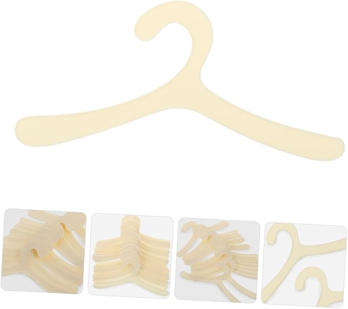 Mipcase 12pcs Pet Clothing Hangers Dog and Cat Organizers Abs Small Pet Apparel Hangers Space-Saving Design