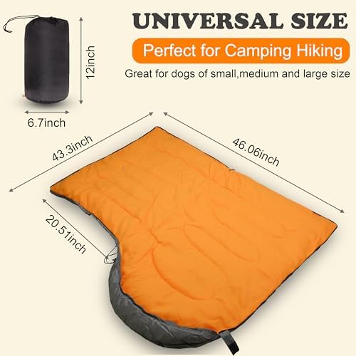 Dog Sleeping Bag Waterproof Warm Packable Dog Bed with Storage Bag Large Portable Pet Bed Mat for Travel Camping Hiking Backpacking Indoor Outdoor