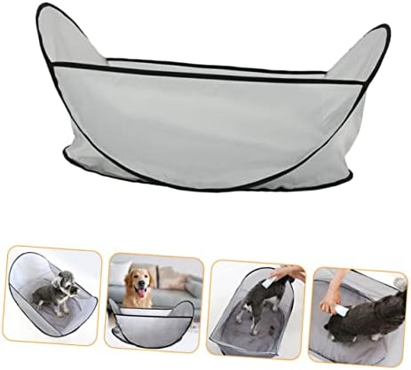 Pet Shearing Bib Foldable Dog Hair Catcher for Grooming Washable Hair Collector for Dog Haircut Trimming and Shaving Pet Catcher for Home Use 27.55X17.71X14.96in