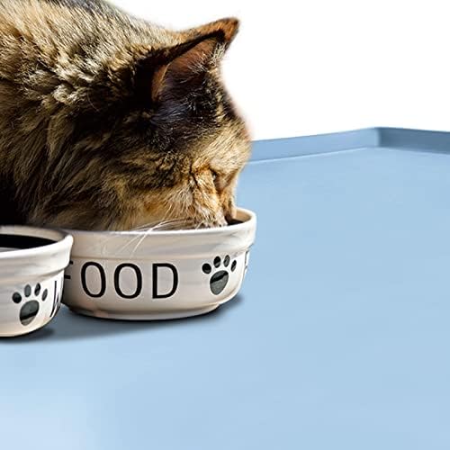 Silicone Dog Food Mat Waterproof Pet Feeding Tray for Medium and Large Dogs