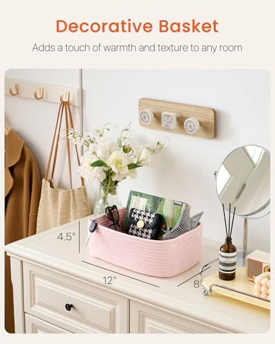 KALLAX Small Woven Storage Basket for Organizing, 12 x 8 x 4.5 inch, 3 Pack