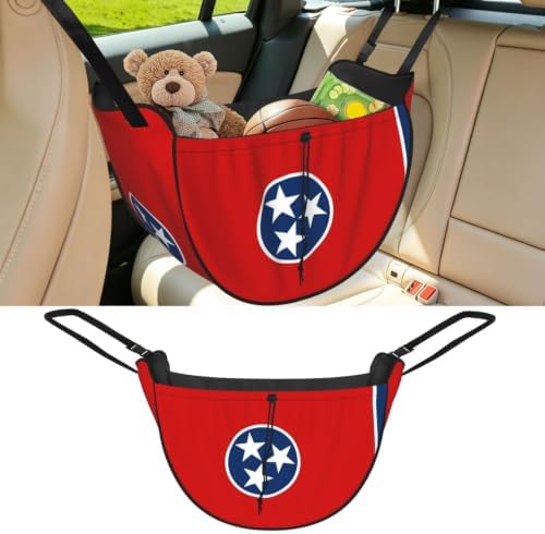 Flag of Tennessee Car Seat Organizer-Backseat Storage Bag for Travel | Waterproof Durable. Holds Snacks Gear Essentials. Fits Most Cars.