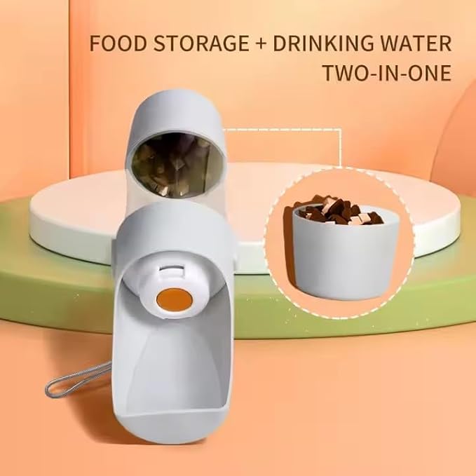Dog Water Bottle Portable -Travel Water with Food Container, Leak Proof and Lightweight Water Bottle for Dogs,Dog Stuff Accessories Items,Lightweight & Convenient for Outdoor (Green, Small)