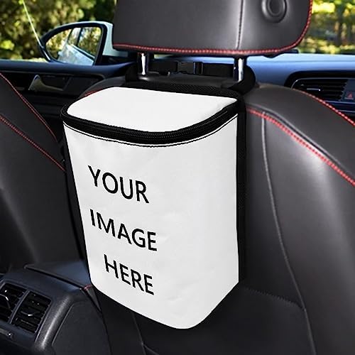DISNIMO Custom Car Garbage Can Cute Cat Car Trash Can with Lid Car Garbage Can Leak Proof Auto Car Trash Bag Hanging Car Organizer Multipurpose Bin for SUV