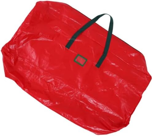 Sewroro Large Capacity Christmas Tree Storage Bag with Moisture Resistance and Sturdy Pet Non-woven Fabric, Red Tree Storage Pouch with Zipper and Carry Handles for Holiday Organization