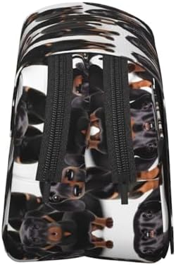 Dachshund Weiner Pet Dog print Pencil Case Box Organizer,Large Capacity Portable Big Pencil Bags with Zipper for Office Home