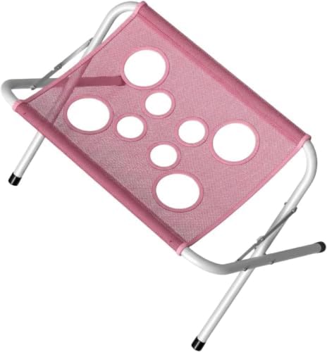Grooming Pet Bath Stand Mesh Bathing Station, Foldable Metal Frame, Pink | Foldable Metal Structure with Quick Surface and Strap Suitable for pet Washing Maintenance Travel Grooming
