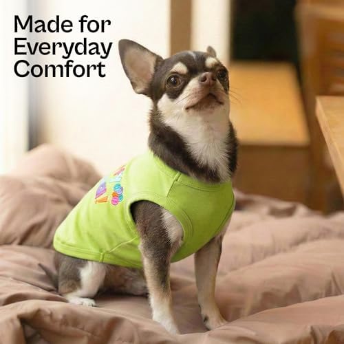 Parisian Pet Dog Shirt – 100% Cotton Shirts for Large Dogs – Sleeveless Pet Clothes – Lightweight Party Animal Dog Apparel – Breathable Dogs Clothes - Stretchy Pet T Shirts