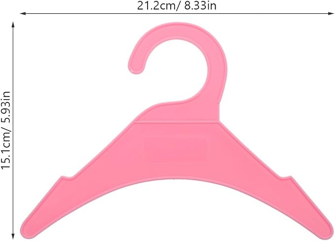 STOBAZA 10pcs Small Plastic Pet Clothes Hangers Mini Dog Coat Hanger Non-Slip Drying Rack for Puppies and Cats, Sturdy Lightweight Clothes Organizer for Pet Apparel Storage