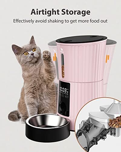 Petory Timed Automatic Cat Feeder - 4L Dry Food Dispenser for Cats and Dogs