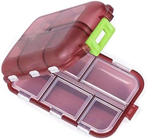 10 Compartment Pill Organizer Case, Travel Daily Medicine Pill Box | Small Size Weekly Viatamin Dispenser Reminder, Container for Medication, Supplement, Cod Liver Oil, Capsules, Calcium Tablet