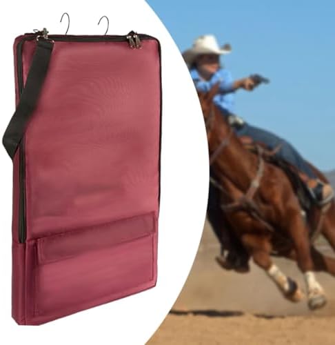 kowaku Bridle Bag,with 3 Prong Tack Rack Spacious Organizer Horse Tack Carry Bag, Horse Bridle Bag, for Harness, Bits, Headstalls, red