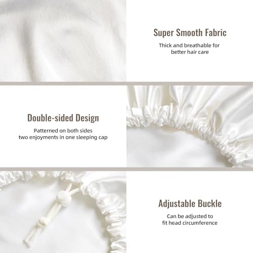 Adjustable Silk Satin Night Cap Women's Men's Sleep Cap