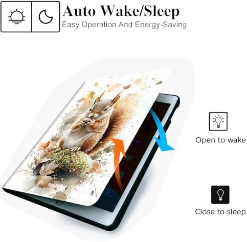 for Microsoft Surface Go 4/3/2/1-10.5" 2021 Tablet Case,Auto Wake/Sleep,Adjustable Stand Protective Cover - Cute Squirrel Nut