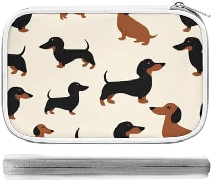 Simple Thin Pencil Case Waterproof And Portable Unisex Perfect Organizer Box Cartoon Dachshund Weiner Dog Pet Dogs