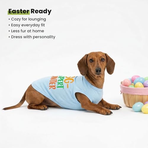 Fitwarm Egg-spert Hunter Dog Easter Outfit, Summer Clothes for Small Dogs Boy Girl, Pet Outfit, Blue, Red, Green, Orange, XL