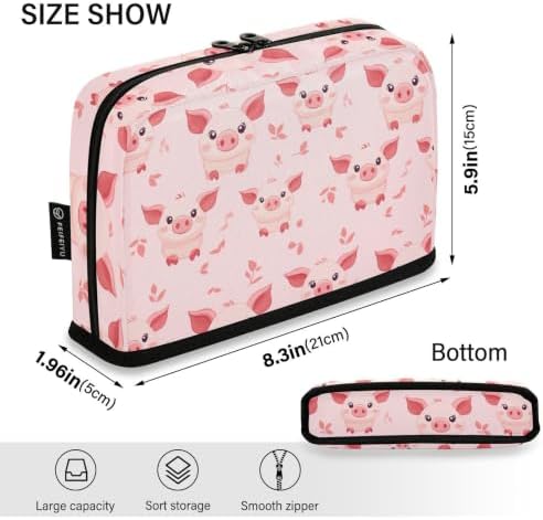 Piggie Pinky Pencil Case for Kids Girls Boys | Large Pencil Pouch Pen Bag Holder with Big Capacity