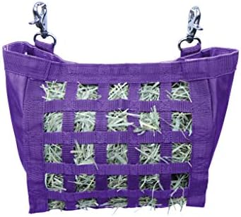 Rabbit & Guinea Pig Hay Bag Feeder with Super Tough Bottom® Design | Small 10.5" x 9" x 5" Hay Feeder | Organized Feeding | Made in USA Design (Purple, Small 10.5" x 9" x 5")