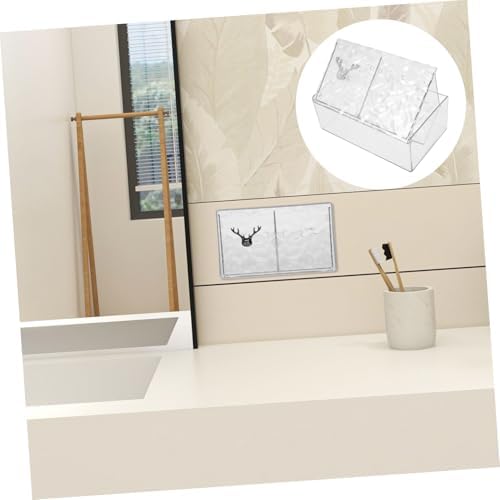 PartyKindom Makeup Organizer Wall Storage Box Durable Cotton Pad Holder with Lid for Easy Access Capacity for Daily Use Sturdy Pet Material for Bathroom Vanity Storage
