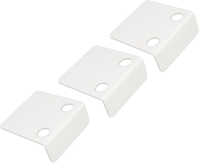 lyrlody 3 PCS Small Security Cameras Wall Shelf, Acrylic Floating Shelf with 6 Cable Clips 10 Tapes, No Drill Adhesive for Bedroom Living Room Office (White)