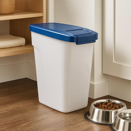 Dog Food Container Small 4 lb Capacity with Secure Lid for Dry Pet Food Storage, Compact Design with Easy Carry Handle for Home Organization and Travel Use