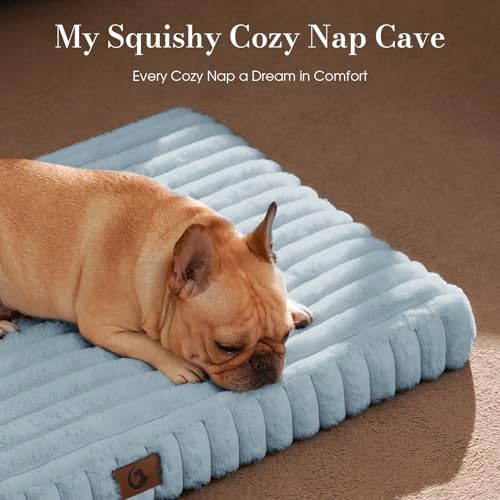 Extra Large Dog Bed Orthopedic Foam with Waterproof Lining | Egg crate foam for joint support. Soft plush surface. Non-slip bottom. Removable & machine washable cover. OEKO-TEX certified