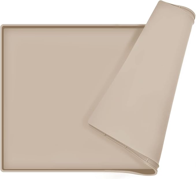 Silicone Dog Food Mat Waterproof Pet Feeding Tray for Large Dogs