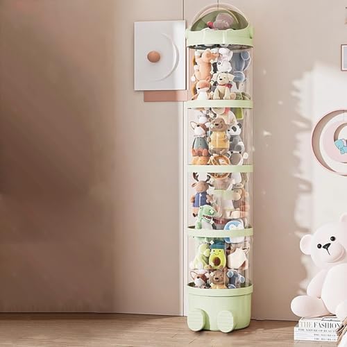 Vertical Toy Tube, Stuffed Animal Holder, Clear Display Cube | Storage Tube, Space-Saving Toy Organizer For Bedroom