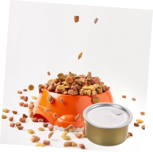 6pcs 100ml Aluminum Tin Canisters with Easy-tear Lids Small Metal Food Storage Containers for Cake Cat Food Holder Dog Treat Organizer Airtight Pet Storage Jars