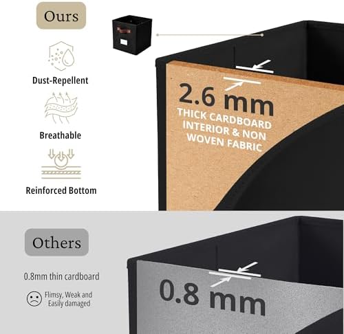 DECOMOMO Storage Bins, Storage Baskets for Shelves