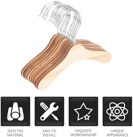 Gatuida Wooden Pet Hangers Small Dog and Cat Clothes Hangers 8.66 Inch Solid Wood Daily Use Portable Replacement Closet Organizer