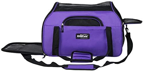 EliteField Soft-Sided Pet Carrier for Cats & Small Dogs (3-Year Warranty) | Airline Approved, Removable Bed & Cover, Built-In Leash, Luggage Sleeve, Seat Belt Loop, Waterproof, Durable, Foldable